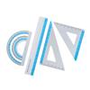Complete Aluminum Ruler Pack with Rounded Corners Math Geometry Classroom Supplies Engineering Drawing Home Office Use