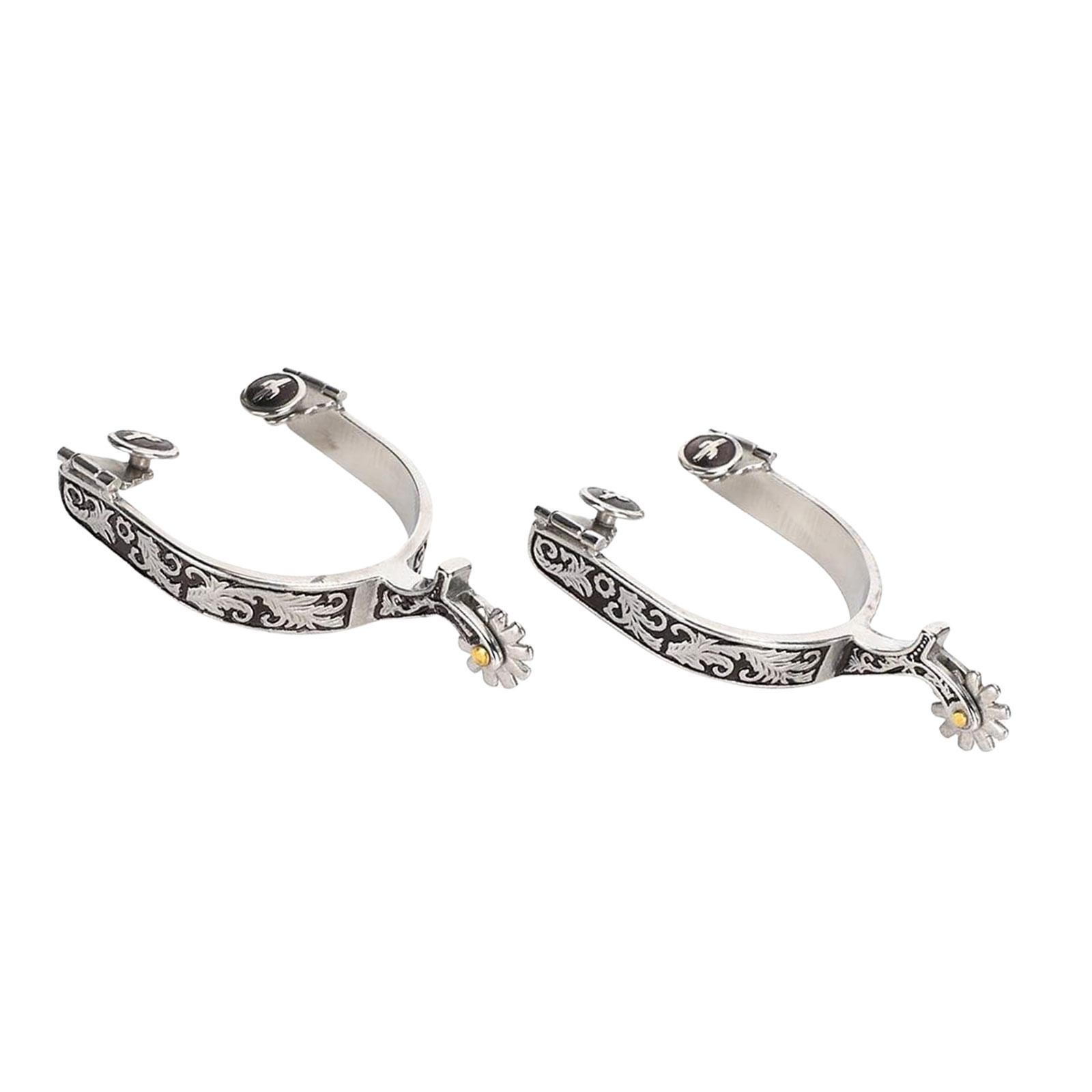 

Шпора для лошади из нержавеющей стали, шпора для лошади в стиле вестерн-ковбоя, шпора для лошадиного сапога, украшение для конных соревнований и развлечений