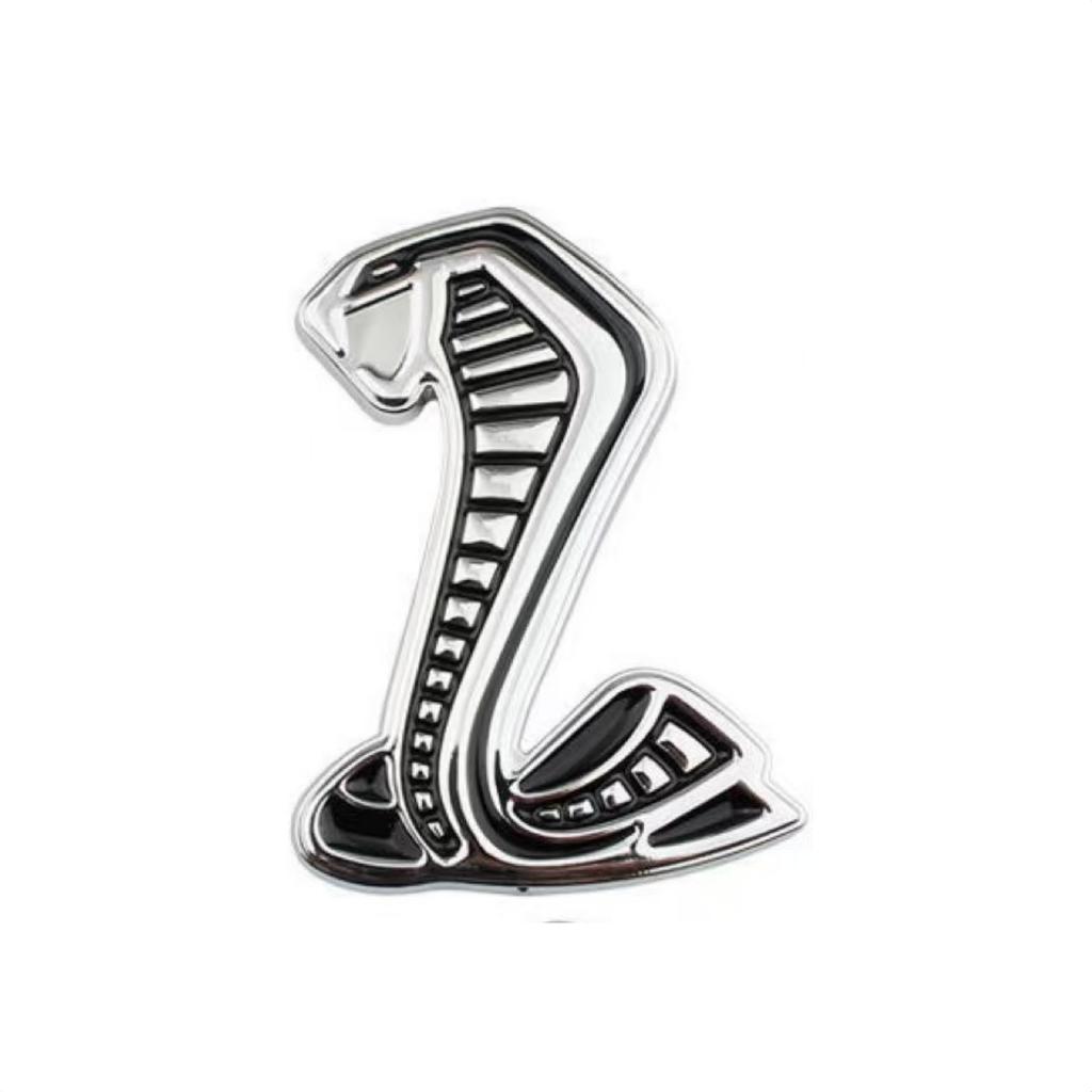 3D Metal Cobra Logo Sticker Car Front Grille Badge Body Fender Rear Trunk Emblem Decal Decor Accessories