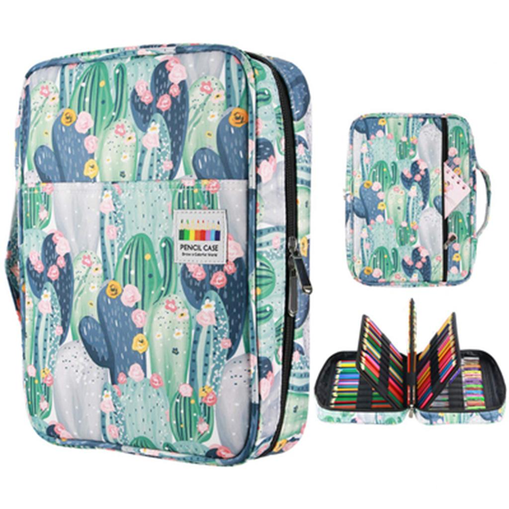 220 Slots Colored Pencil Case, Pen Bag Organizer with Handy Wrap Portable- Multilayer Pencils Case Holder for Kids Girls