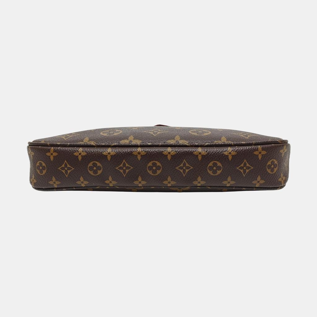 [Použité] Multi Pochette Accessoires Řetízková Monogramová Pět-v-jednom Kombinovaná Taška Potahované Plátno Kůže Mahjong Taška Podpažní Ruční - Velmi Dobrý #1GED4F6