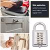 5 Digit Combination Padlock Zinc Alloy Password Lock for Door School Gym Fence Cupboard, Silver