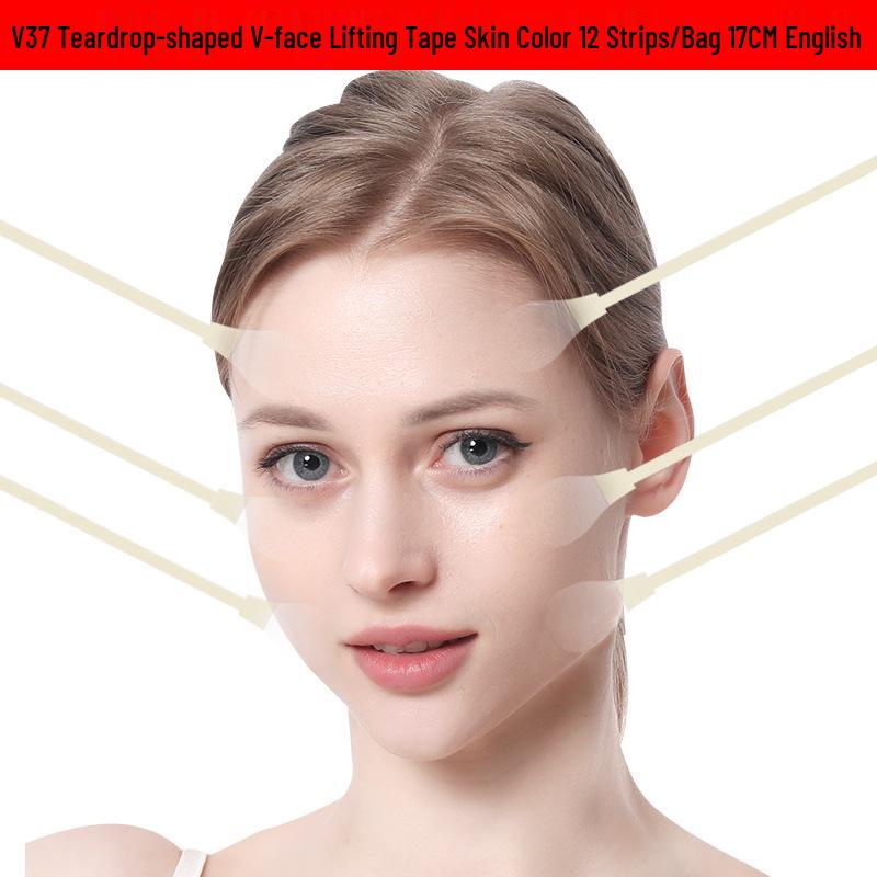 Enhanced V-Face Droplet Stickers: Lift & Firm Facial Contours, Reduce Fine Lines, Invisible Support.