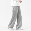 Men's Wassup Sohot Retro Drawstring Wrinkled Straight-Leg Casual Pants