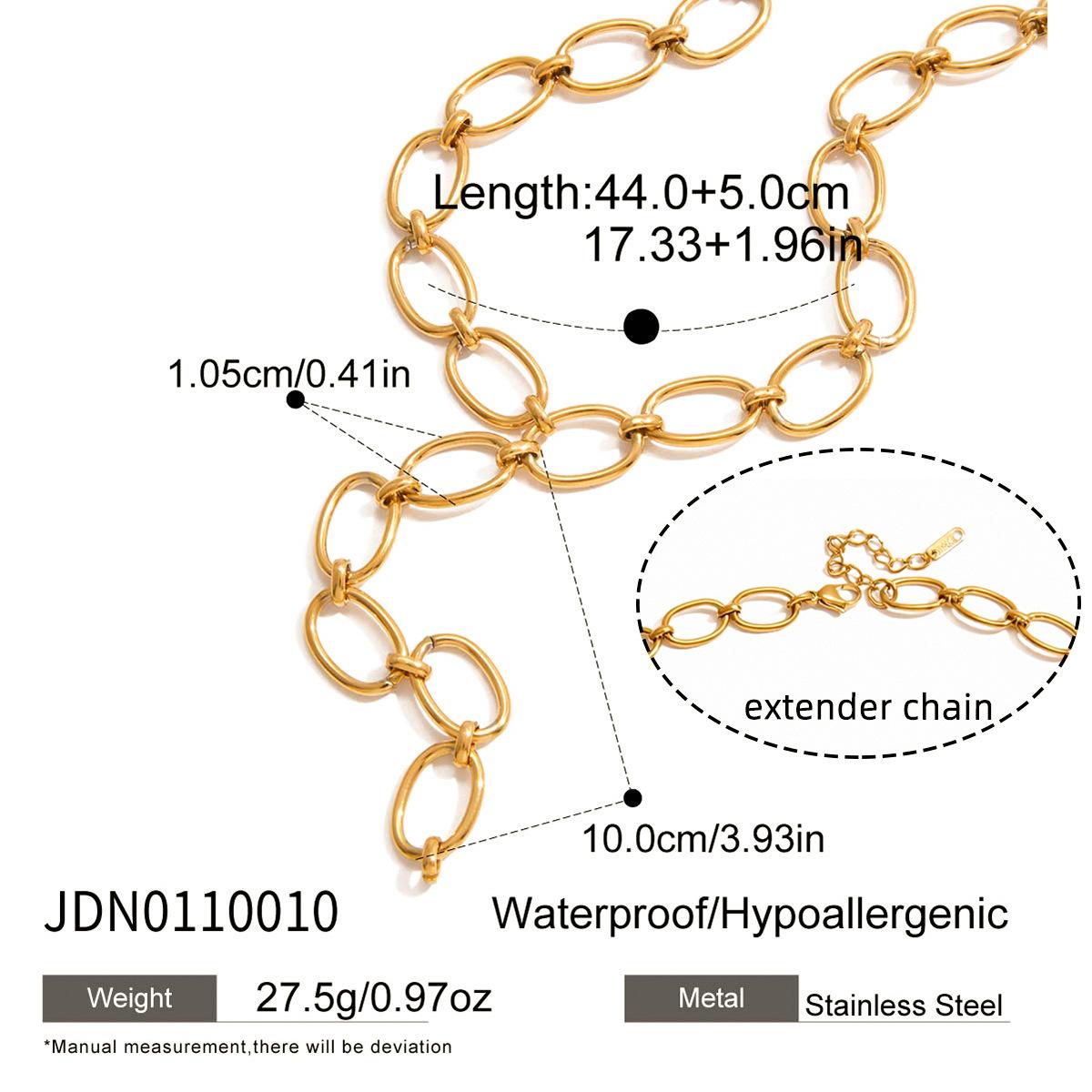 

Light luxury niche high-end 18K gold O-shaped Y-shaped chain necklace jewelry