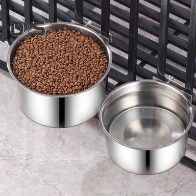 Edelstahl-Futternapf für Papageien, Vögel, Hunde, Katzen, Kaninchen, Vögel, Kleintiere, Käfigmontage, Wasser- und Futternapf, Futternapf, Heimtierbedarf