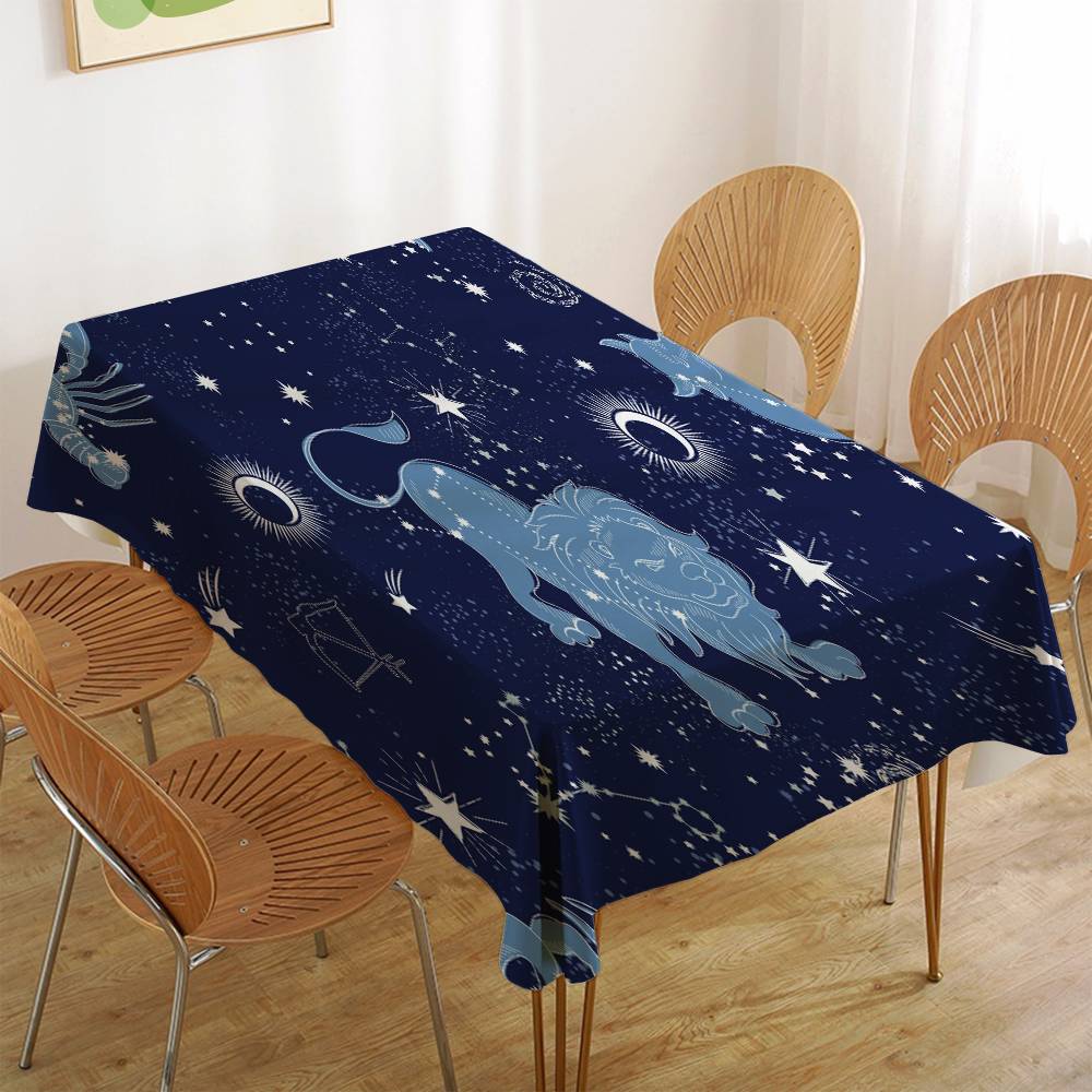Constellation Element Printed Tablecloth - Waterproof For Farmhouse Kitchens, Dining & Wedding Decor