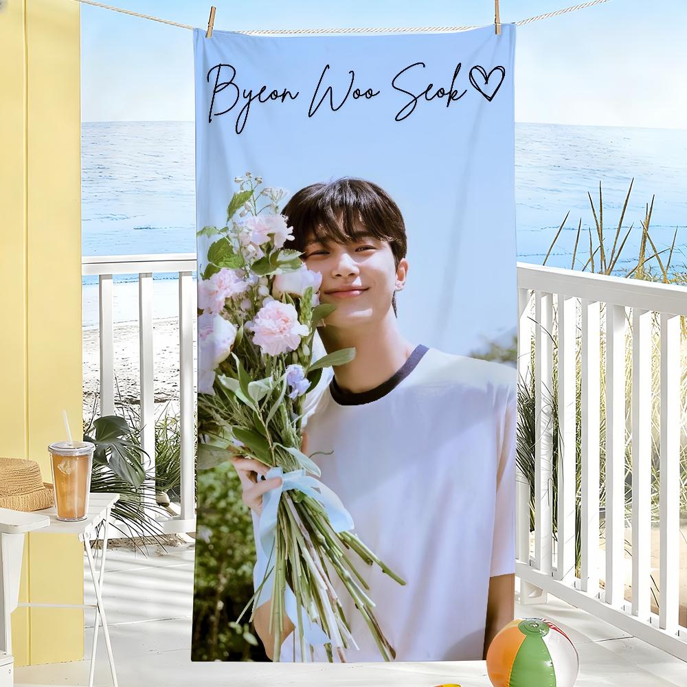 Popular Actors B-Byeon Woo Seok Towel Soft Pool Gift For Travel Gym Shower Camping Quick Dry Sports Large Beach Towels