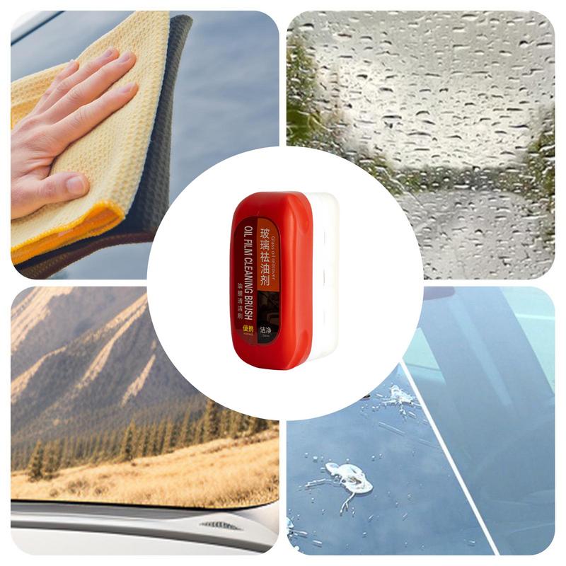 Automotive Oil Film Cleaning Brush 100ml Glass Oil Film Remover Vehicle Windshield Cleaning Brush Car Cleaning Supplies