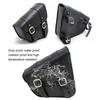 Motorcycle Swingarm Bag Waterproof Faux Leather Adjustable Strap Large Capacity Universal Triangulated Motorbike Saddlebag Swing Arm Organizer