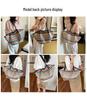 Women's Large Straw Woven Striped Tote - Single Shoulder Crossbody Bag, Casual Travel Handheld Shell Shape