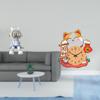 Nordic Astronaut Cat Sculpture Figurine Silent Wall Clock Desktop Ornament for Kids Living Room