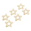 100PCS Gold Color Cute Paper Clips Star Shaped Metal Paper Clips Decorative Paper Clips  Home