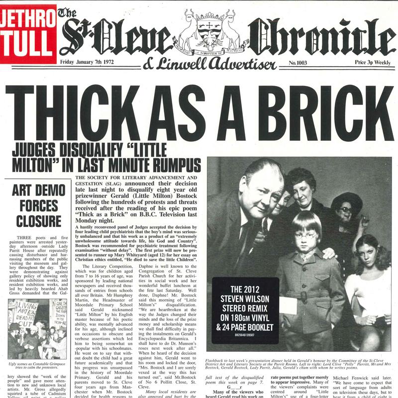 

LP Record JETHRO TULL - Thick As A Brick 0825646139507 Chrysalis 2015 Europe Rock