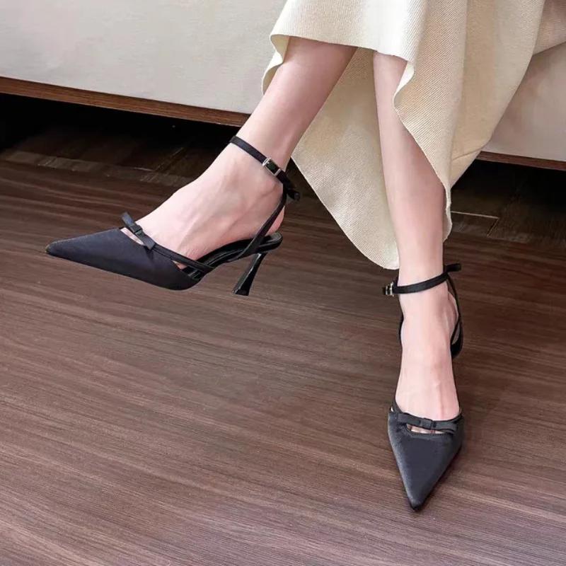 Fashion Shoes for Women 2024 Fashion Pointed Toe Women's Pumps Spring Autumn Slingbacks Buckle Dress Party Stilettos or Thin Heels Shoes