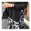 Tooxika Women's Large Size Long Sleeve T-shirt Splicing Printed Large Swing Dress Round Neck Fake Two-piece Long Dress