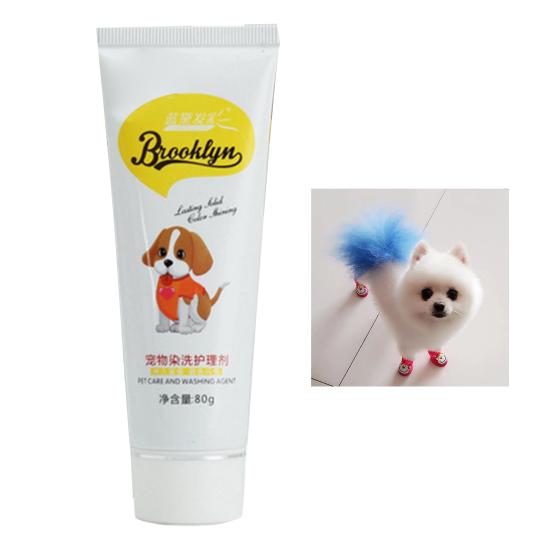 

Крем-фарба для шерсті собаки Бішон Кішка Домашня тварина Фарбувальний засіб Мазь Грумінг Косметика королівський синій колір