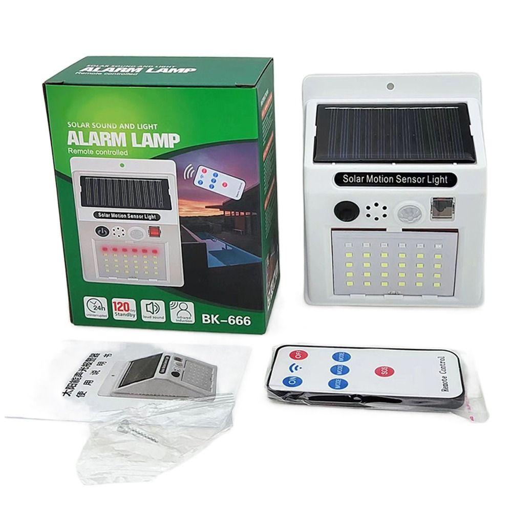 

Light Alarm Outdoor Farm Infrared Solar Light with Motion Detector Remote Control Security Solar Lamp светло-серый
