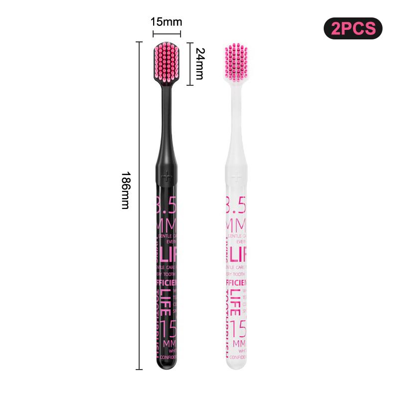 Dopamine Black Powder Toothbrush Soft Bristles High Value Korean Style Trendy Home Washing Wide Head Toothbrush