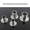 Wardrobe Bracket Rod Holder Shower Curtain Flange Heavy Duty Socket Wall Mounted Tube Closet Rods End Support for Garden