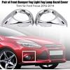 Nebelscheinwerferblende für Ford Focus 2012 2013 Paar Frontstoßstange Nebelscheinwerfer Zierring Halterung Chrom für Ford Focus 2012 2013 2014 2014