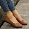 2025 Spring and Autumn Single Shoes Matte European and American Round Head Flat Bottom Casual Crystal Large Size Single Shoes Women's Foreign Tra