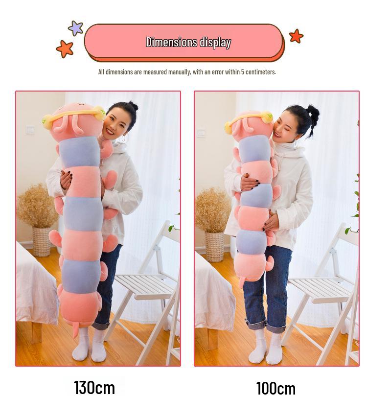 Cute Caterpillar Plush Earphone Pillow - Cozy Sleep Companion