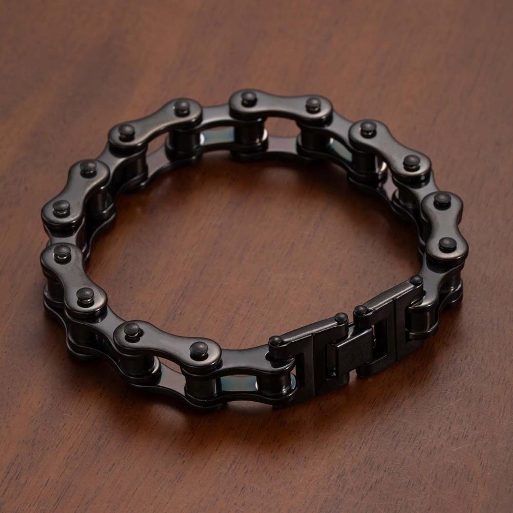 Stainless Steel Biker Link Chain Bracelet High Polished Wrist Chain for Men  Gift for Him