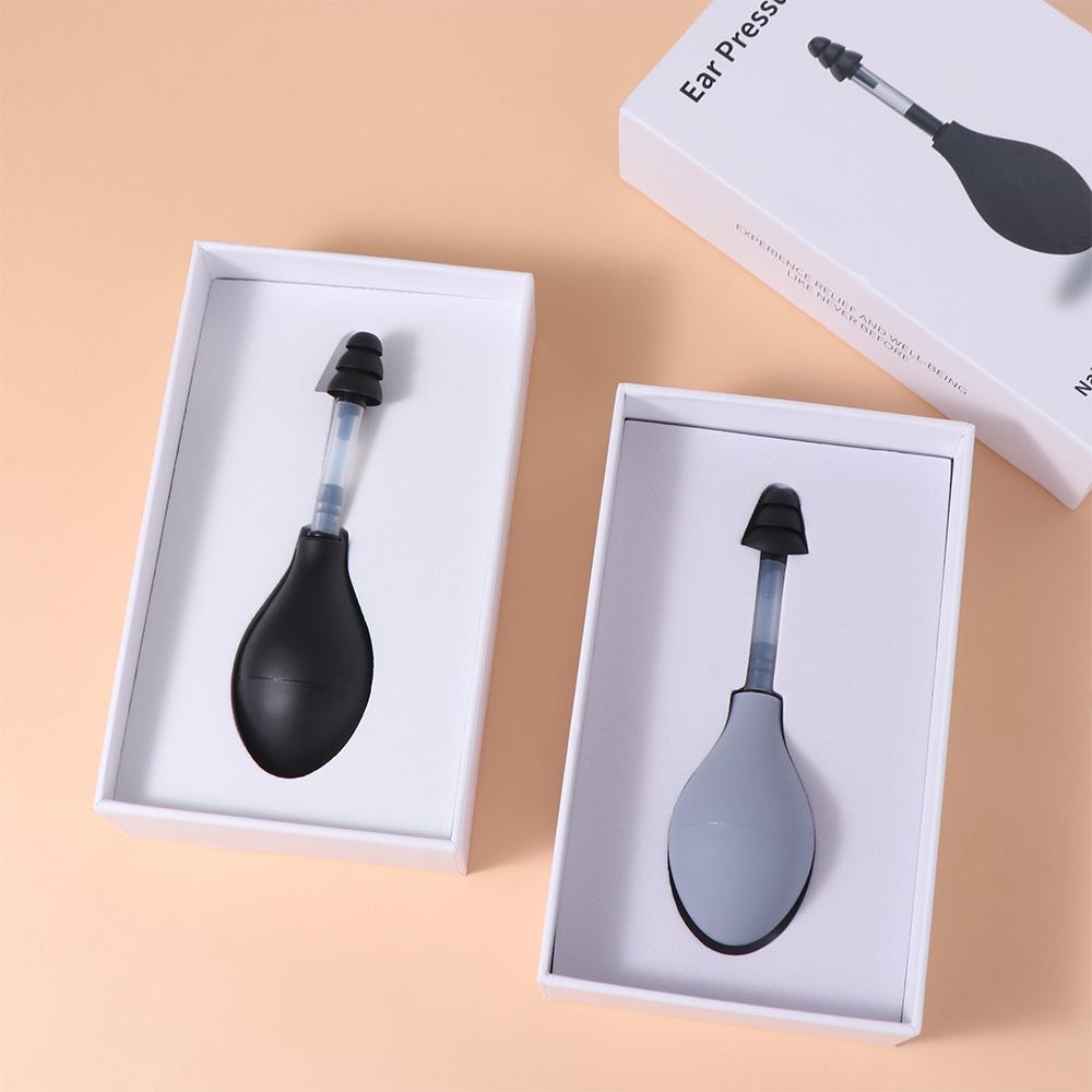 Silicone Inner Ear Pressure Tool Black Grey Relief Suction Device Soft Ear Pressure Tool Airplane