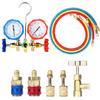 Pro 3 Way AC Diagnostic Manifold Gauge Set with Complete Hose and Hook Kit Advanced Refrigerant Testing Tool for R134A R22 R404A