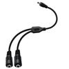 1 to 2 Way Power Splitter Cable 3.5mmx1.35mm 1 Male to 2 Female Adapter Cord for CCTV Camera LED Light s 35cm