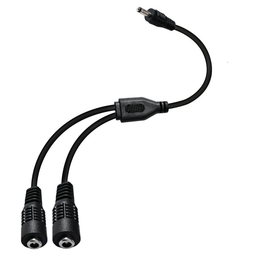 1 to 2 Way Power Splitter Cable 3.5mmx1.35mm 1 Male to 2 Female Adapter Cord for CCTV Camera LED Light s 35cm