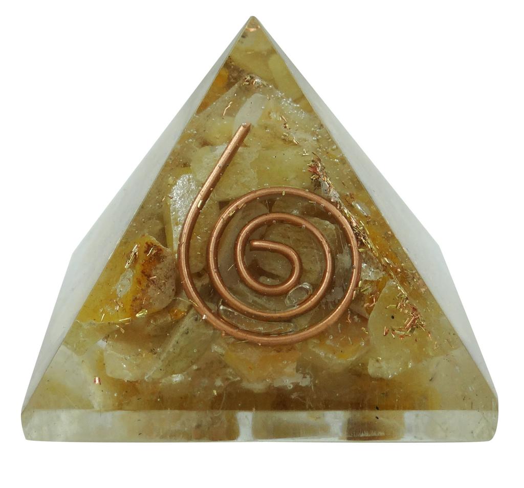 Harmonize Piramide di Orgonite Lapislazzuli con Cristallo Curativo Rame Simbolo Chakra Meditazione Yoga Generatore di Energia Soggiorno