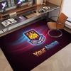 Custom Rug West Ham United Football Pattern Print Name Text Soft Non‑Slip Floor Carpet for Home Indoor Decoration