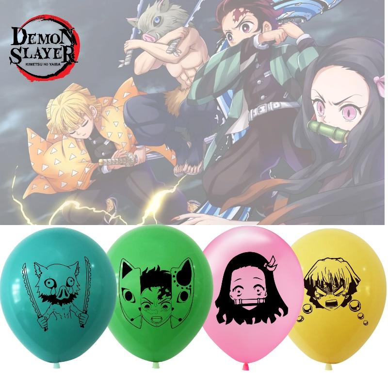 Premium Quality Kimetsu No Yaiba Anime Party Balloons Decorative Latex Balloons