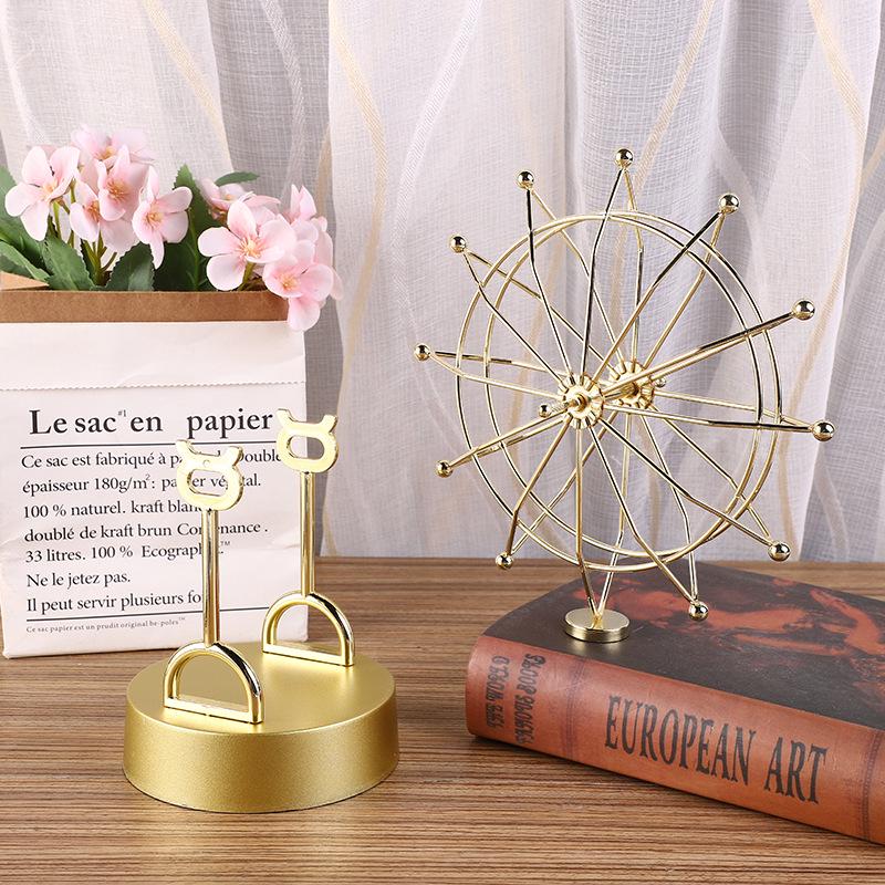 Nordic Perpetual Motion Ferris Wheel Ornament for Home and Wine Cabinet Display
