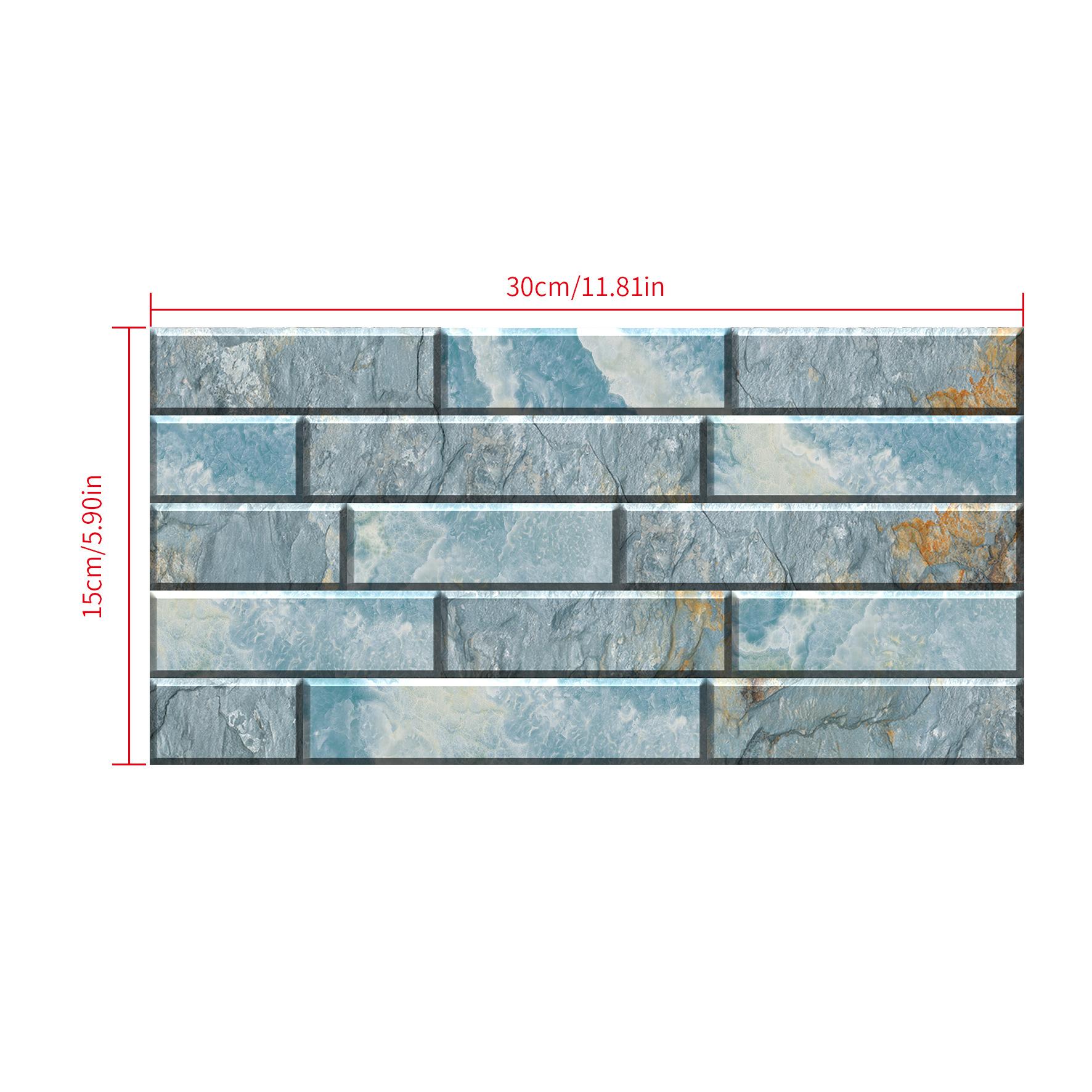 

5/10 шт. винтажные наклейки с имитацией камня, мраморной плитки, кухонный шкаф, ванная комната, домашний декор, самоклеящиеся хрустальные твердые пленки, художественные наклейки на стены 15cm*30cm*5Pcs