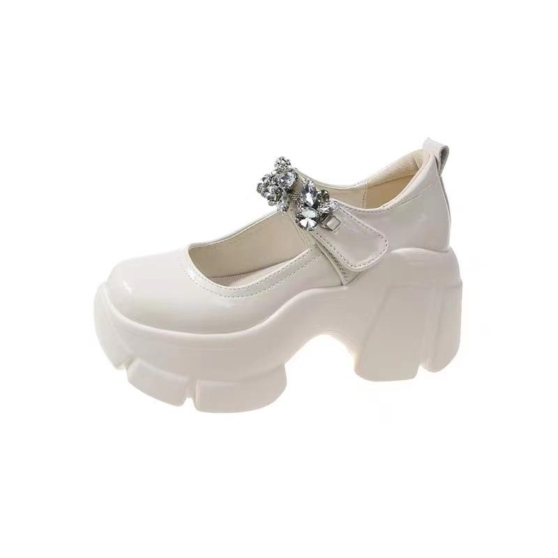 2025 Thick Bottom Mary Jane Small Leather Shoes Women Autumn New Design Punk Lolita Shoes Women Versatile Loafers Casual