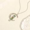 Zircon Crescent Moon Necklace Copper Gold Plated Link Chain Neck Chain  Party Favors