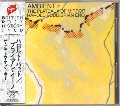 CD HAROLD BUDD / BRIAN ENO - Ambient 2: Die Spiegelplatten VJD28046 Editionen EG, Vi 1988 Japan Tanz & Electronica Gebraucht