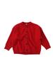 Autumn/Winter 2023 Kids' Forest Style Red Knit Cardigan – Gender-Neutral Round Neck Sweater