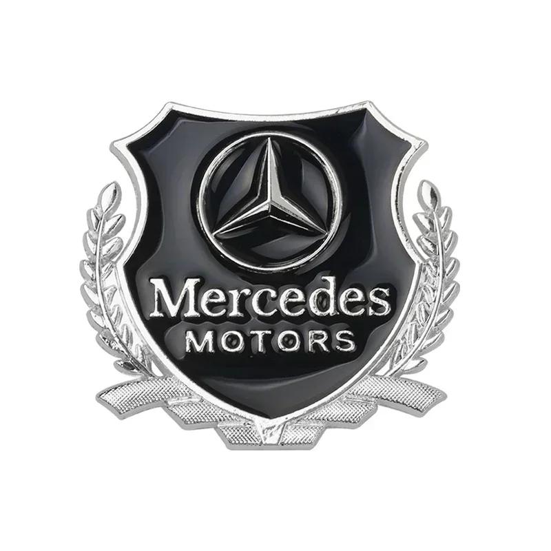 

For Mercedes Benz 3D Metal Badge Sticker Wheat Ear Shape Car Window Decoration Sticker Accessories For Mercedes Benz AMG W204 W2