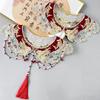 Floral Laple Shawl for Lady Girl Shawl Collar Pearls Studded Embroidered Collar