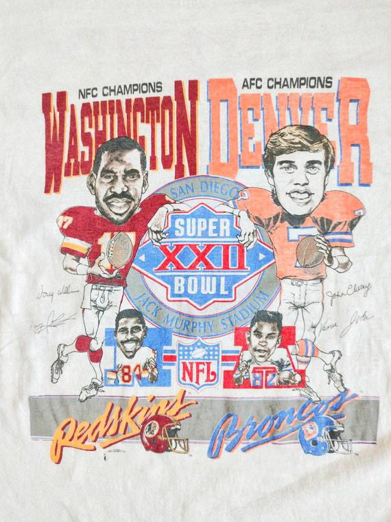 Rare Super Bowl XXII caricature T-Shirt Cotton For Men Tee Size S-4XL VN2242 Unisex T-Shirt XXL