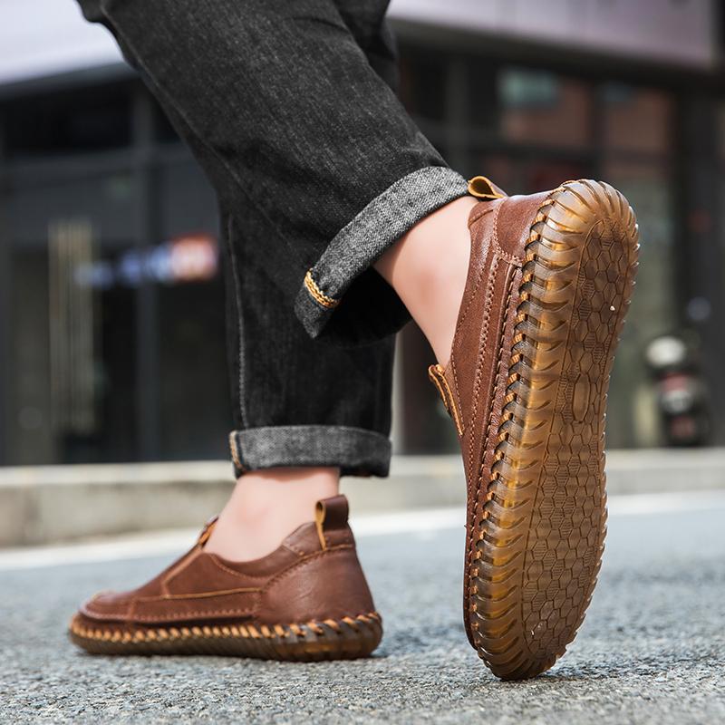 Men Wide Fit Slip On Outdoor Loafers Dress Shoes Smart Casual Walking Office Commuting and Travel Everyday Formal Style Sizes 38-47