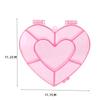 50pcs Heart-shaped Jewelry Organizer Case Plastic Storage Holder Box Portable Earing Necklace Jewelry Desktop Container