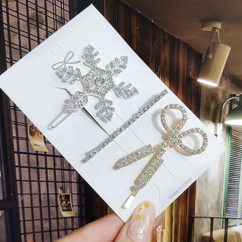 Kristall für Frauen Koreanische Neue Haarnadeln Mädchen Geometrische Perlen Haarspangen Mode Haarklammer Seitenclip Haaraccessoires