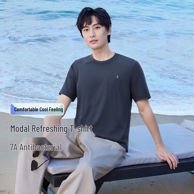 Hodo Men s 7A Antibacterial Modal Blend Short Sleeve T-Shirt 3XL