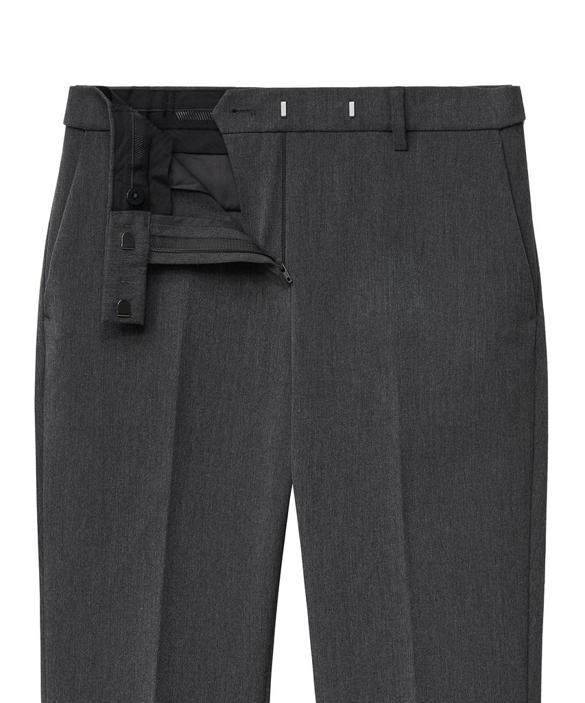 MUSINSA STANDARD WOMAN Women'S Slim Straight Hidden Banding Slacks [Medium Gray]