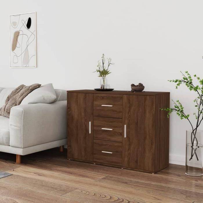 VidaXL Buffet Brown Oak 91x29.5x65 Cm Engineered Wood 823349